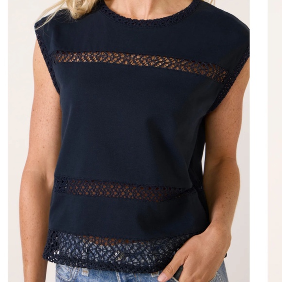 NEW Rag & Bone Rosie Navy top, XL, GP1519 - Picture 2 of 7